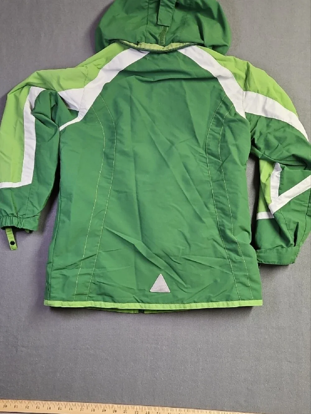 L.L. Bean Two-Tone Green Hooded Girls Winter Snow Ski Jacket